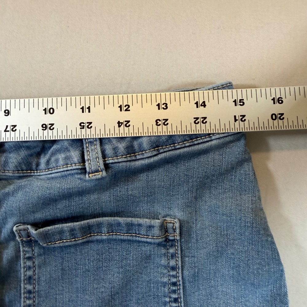 Blue Denim Button Front Mini Skirt Size 16.5 Plus Girls Women's Small Festial - Picture 3 of 10